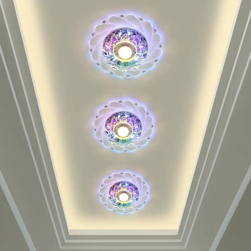 Mini Led Crystal Ceiling Light Circular Colorful Ceiling Lamp Rotunda Light  For Living Room Aisle Corridor - Buy Mini Ceiling Lamp,Recessed Led Lights 