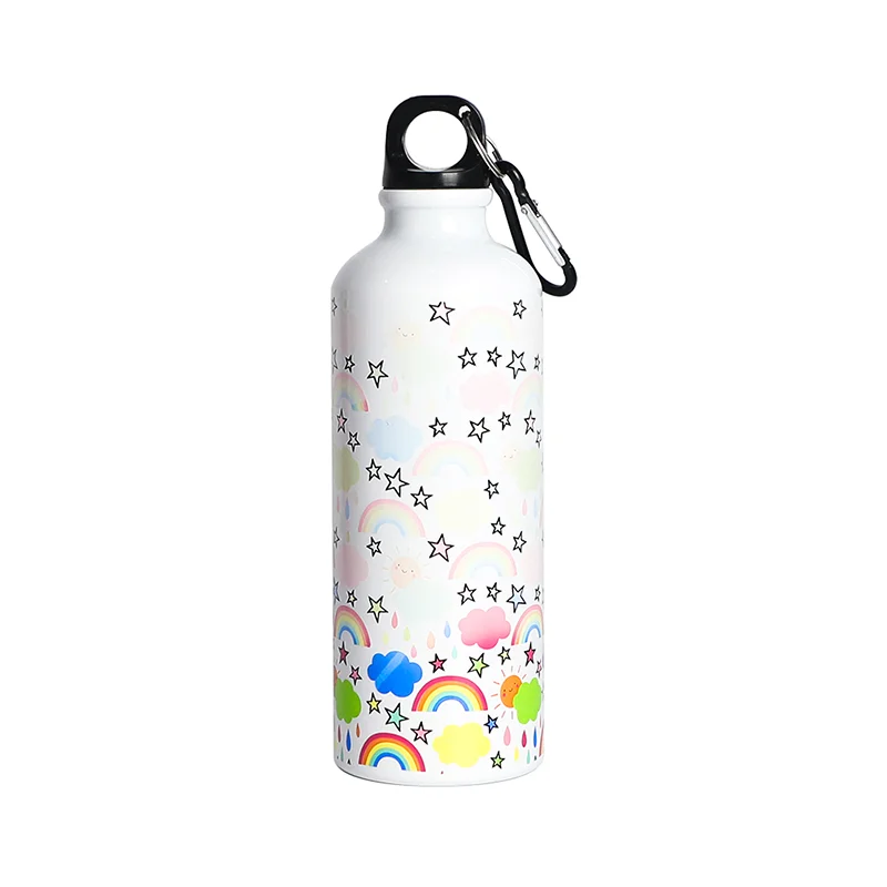 Wholesale Custom Outdoor Electroplate Aluminium Bottle Gradient Colour Changing Sports Drink Water Bottle