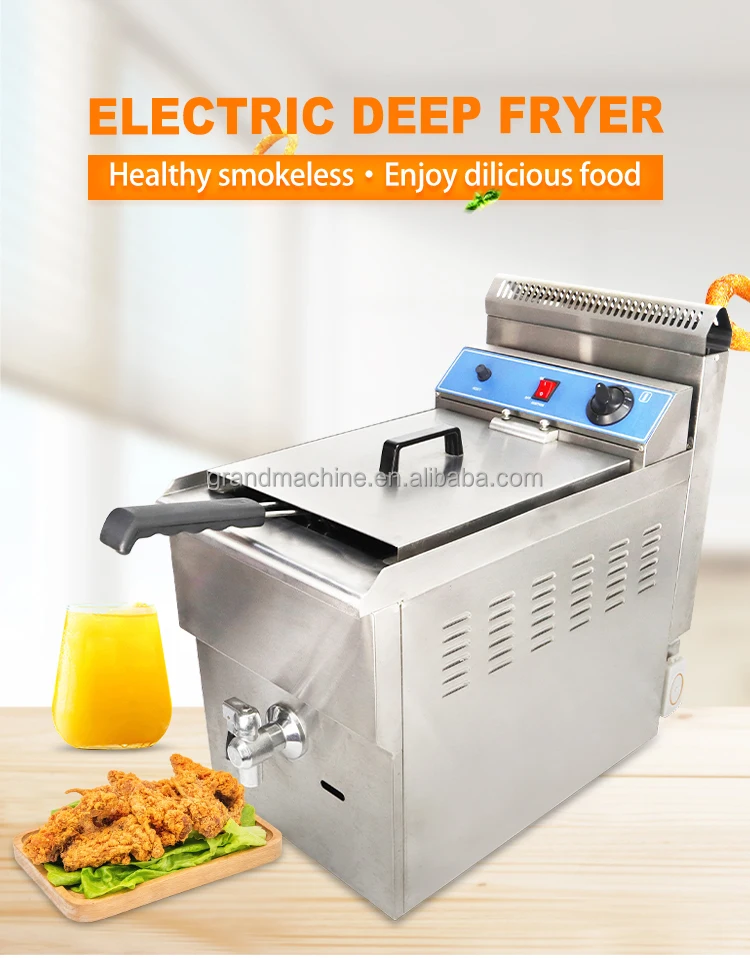 Stainless Steel Chicken Chips Fryer Deep Commercial Gas Deep Fryer Gas Machine Single Tank Small Gas Fryer factory