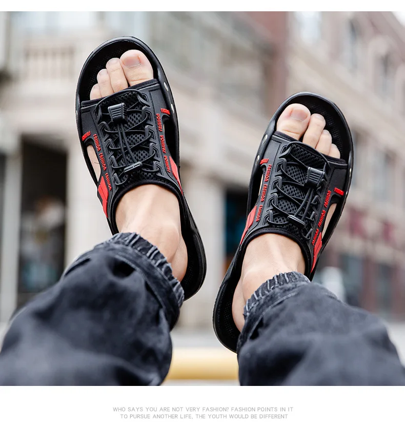 New Fashion Summer Beach Strong Comfortable PU Leather Men Sandal Casual Shoes