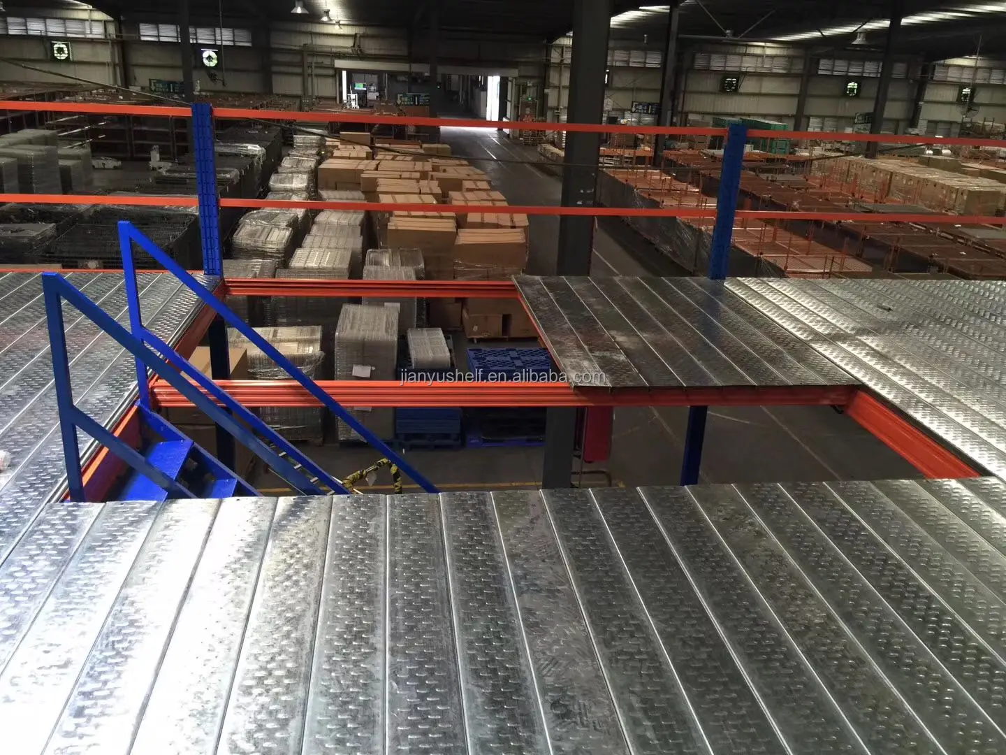 Industrial metal by design longspan display steel shelving warehouse high level storage platform rack mezzanine shelf manufacture