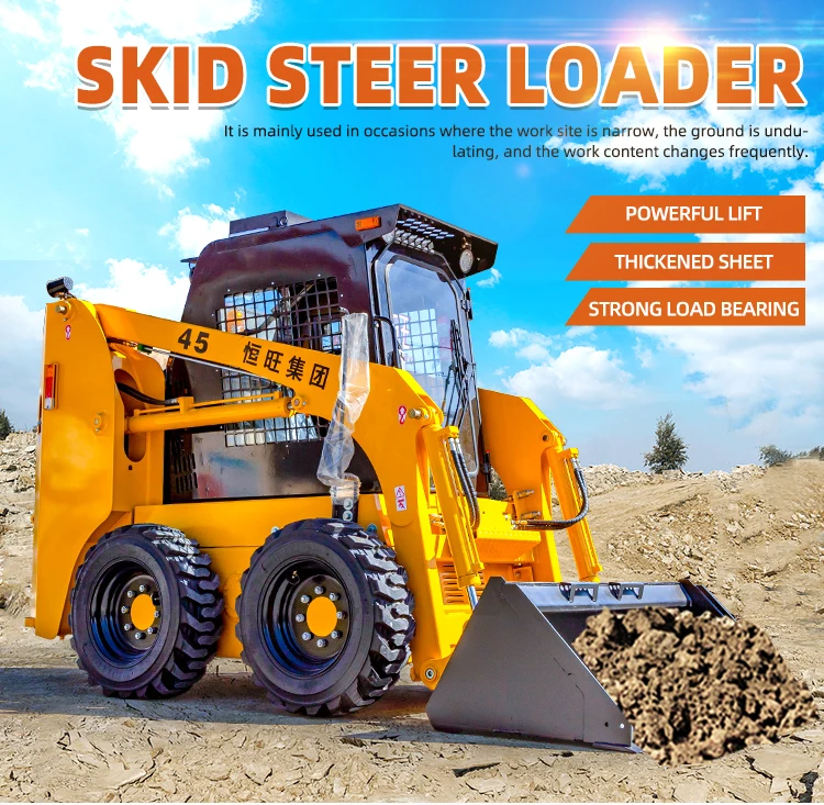 Skid Steer Loader Mini 700kg 900kg 1000kgskid Steer Loader With Bucket