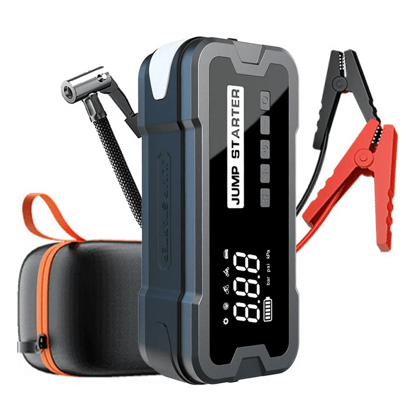 2025 Portable High-Power 4000A Peak Jump Starter Battery Pack 4-in-1 With Air Compressor Quick Start for Car Truck Motorcycle