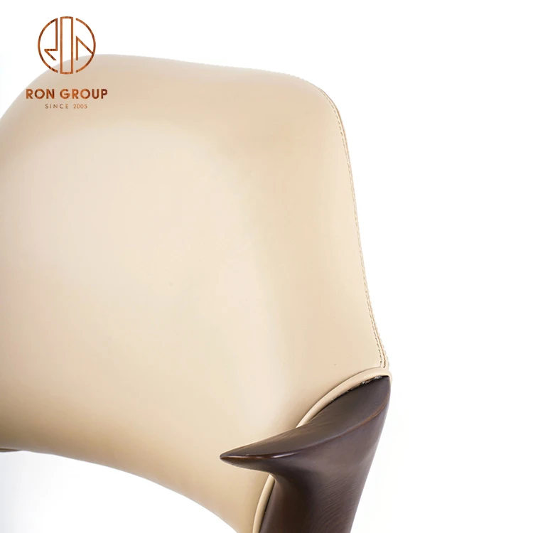 Factory Direct Sale Modern Fashion Popular Commercial Restaurant Furniture High-Class Solid Ash Wood Soft Cover Dining Chairs