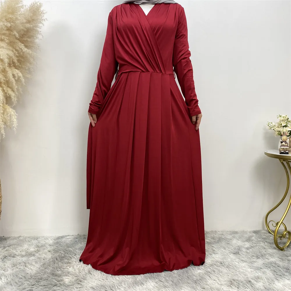 muslimah long dress Plus Size Gold Muslim Prom Dress 50151GOLD