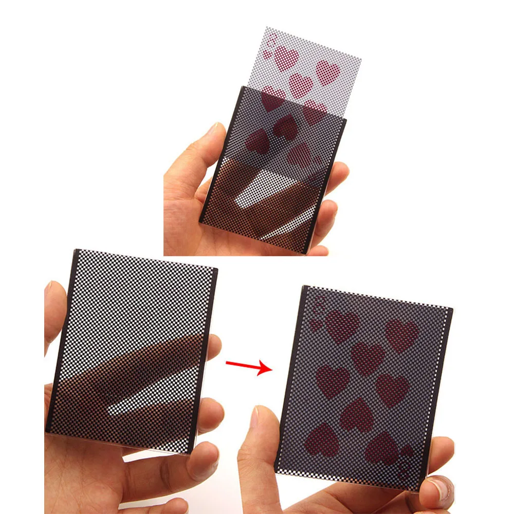 Black Card Vanish Illusion Change Sleeve Close-Up Street Stage Magic Trick Props 