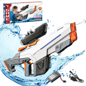 New Wholesale Price Super Size Large Capacity Loading Gun Water Automatic Shooting Soaker Water Gun Toy With Light