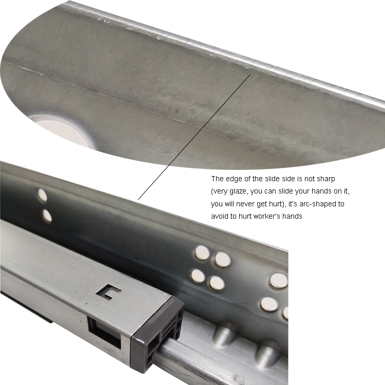 Under Mount Soft Close Drawer Slide For Face Frame Kitchen