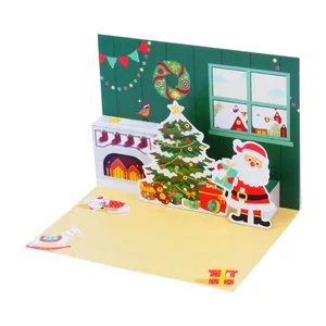 Halloween Castle 3D Pop-up Greeting Card Festive Paper Card with Envelope Easter Gift for Friends