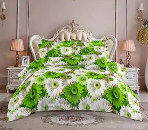 Wholesale 6 Pieces Luxury Comforter King Size Hotel Modern Floral Printing Duvet Cover Set With 4 Pieces Pillowcases