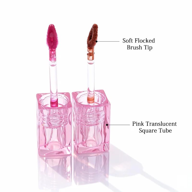 product new arrival waterproof vegan lip tint no logo high quality pink red glossy mirror lip gloss-2