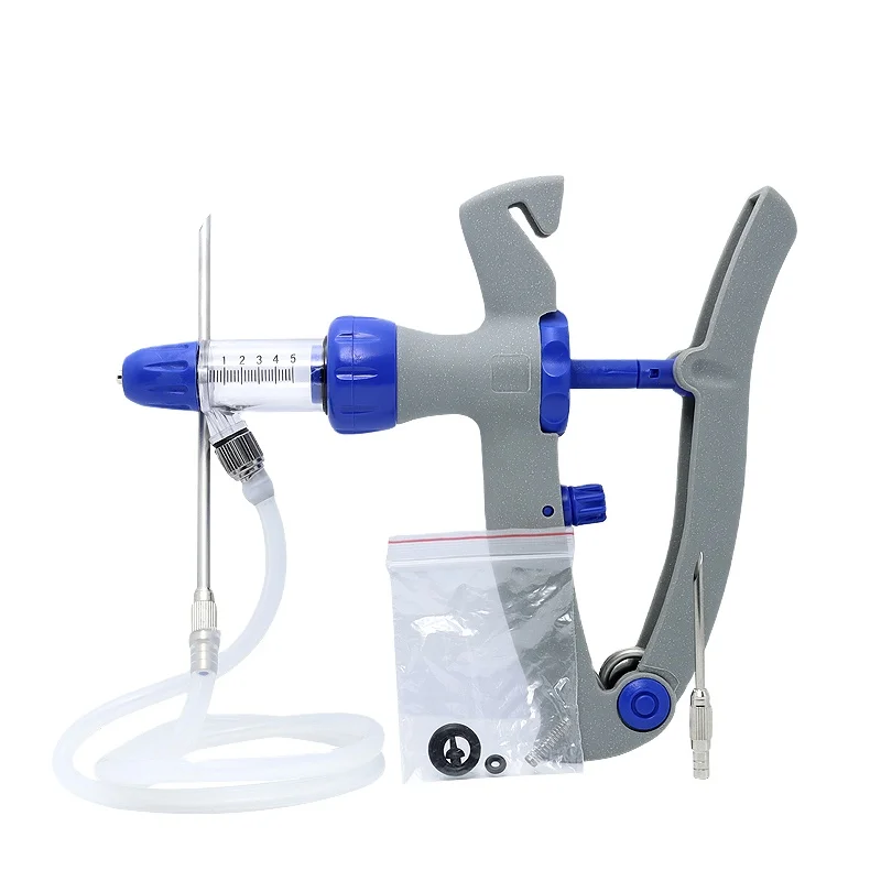 Cattle Automatic Injection Vaccination Syringe Steel Veterinary Plastic Syringe With Diagnostic Features