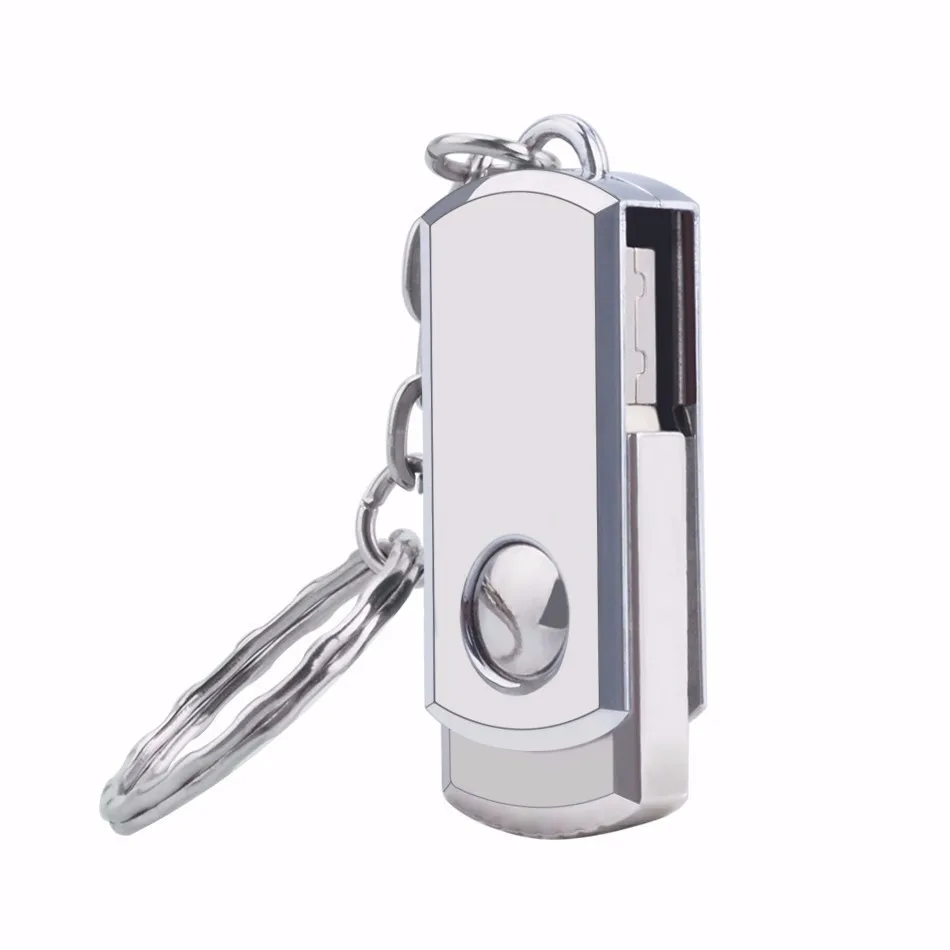 Custom Logo USB Memory Disk in Stock OTG Metal USB Flash Drive for Wedding Gifts