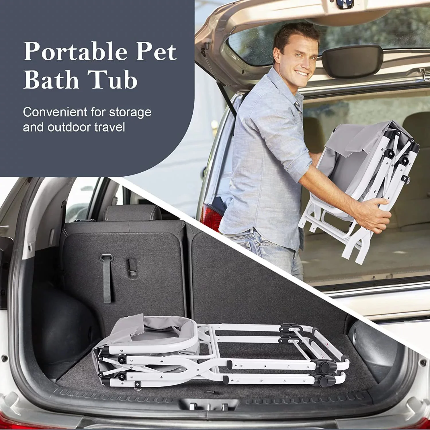 Photo inspiration: Upscale Condominiums With Rooftop Pool Pet Grooming Reference: Luxury Adjustable Height Folding Dog Bath Pool