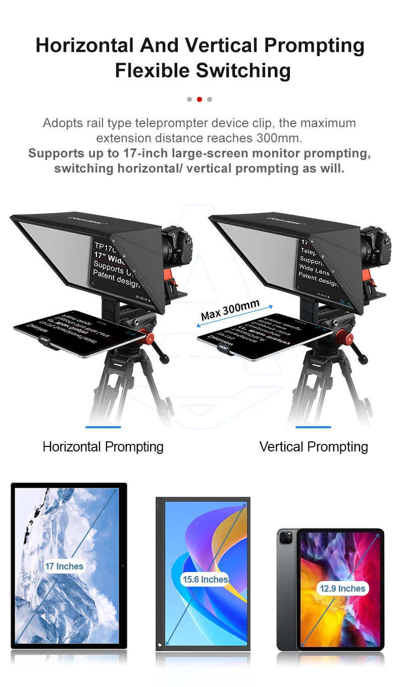Bestview Tp170 17inch Portable Teleprompter Universal For Dslr Camera