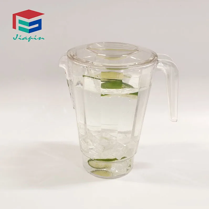 Sculptured Ice® Pitcher, Plastic Water Pitcher, Slotted Lid, 2 Liter, Clear