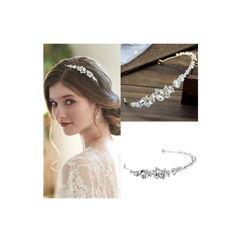 Головные уборы для невесты с кристаллами свадебная корона аксессуары волос женские головные со стразами