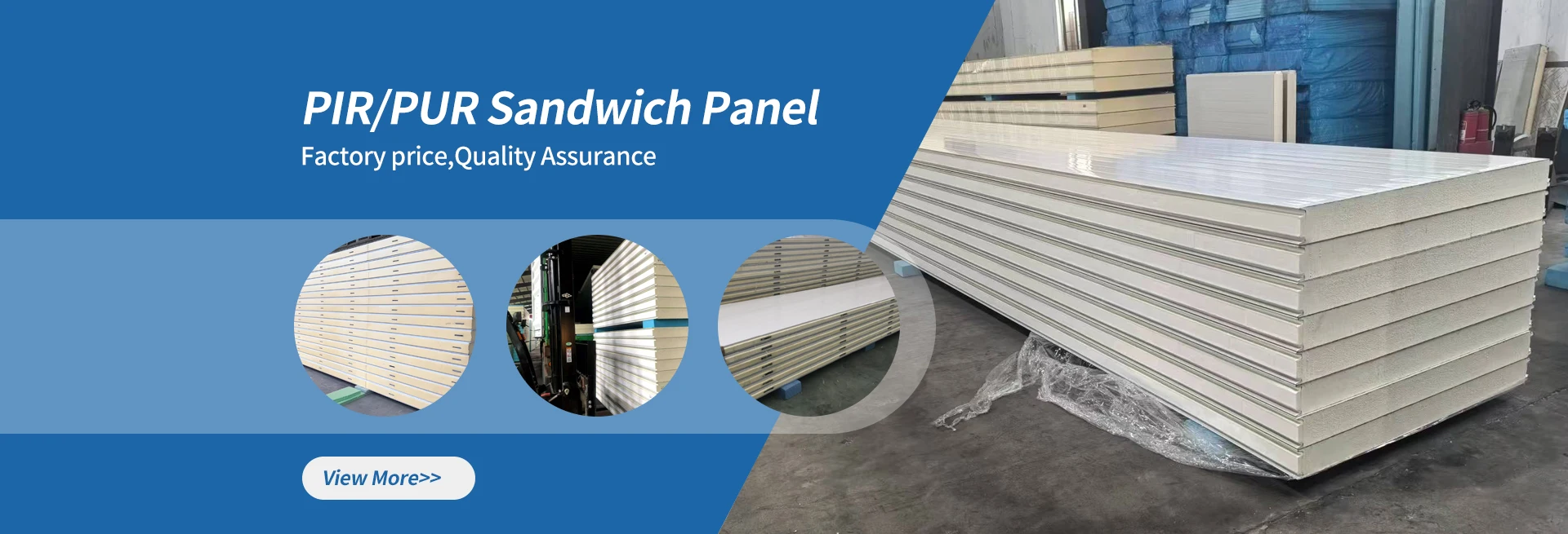 Metal Polyurethane Sandwich Panel, 75mm, 100mm, 120mm, 150mm - detail 2