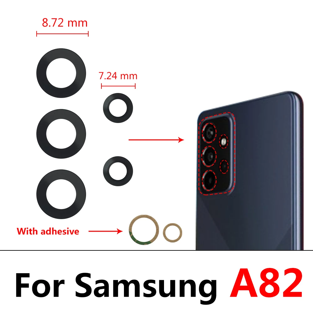 Back Rear Glass Camera Lens with Glue for Samsung A32