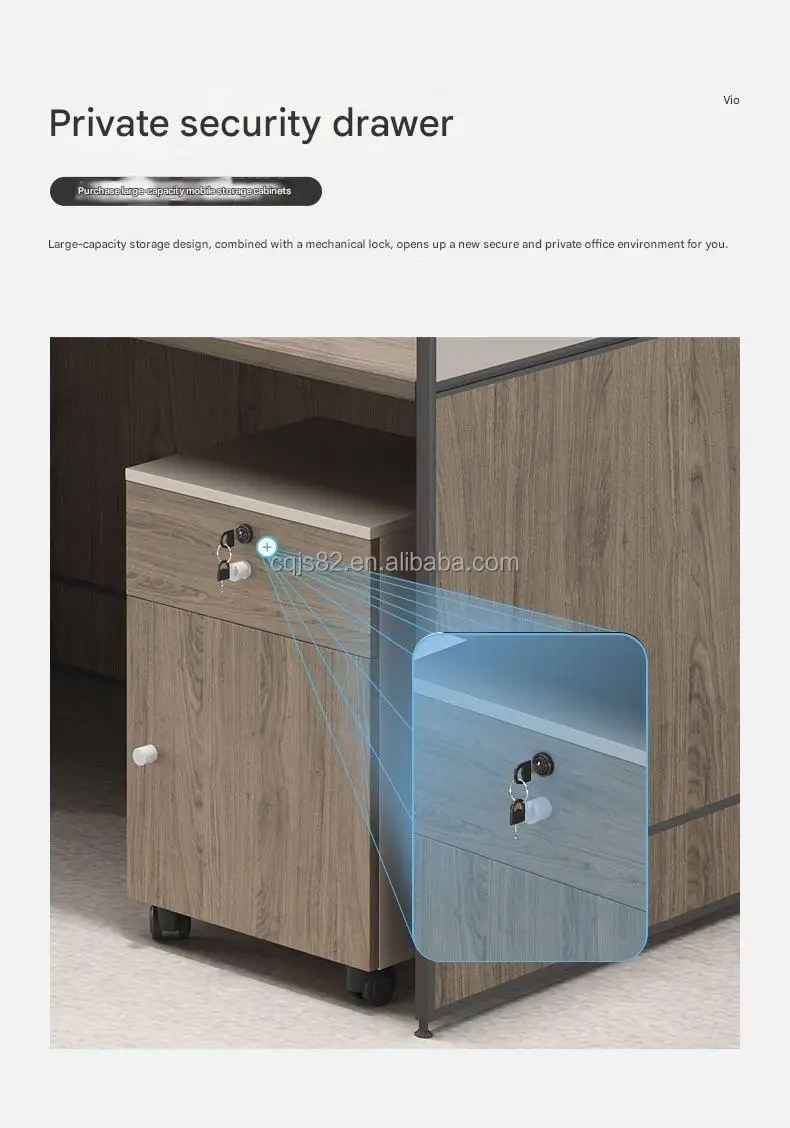 Modern Commercial 1-Person Executive Cubicle Desk with Socket and Shelf ...