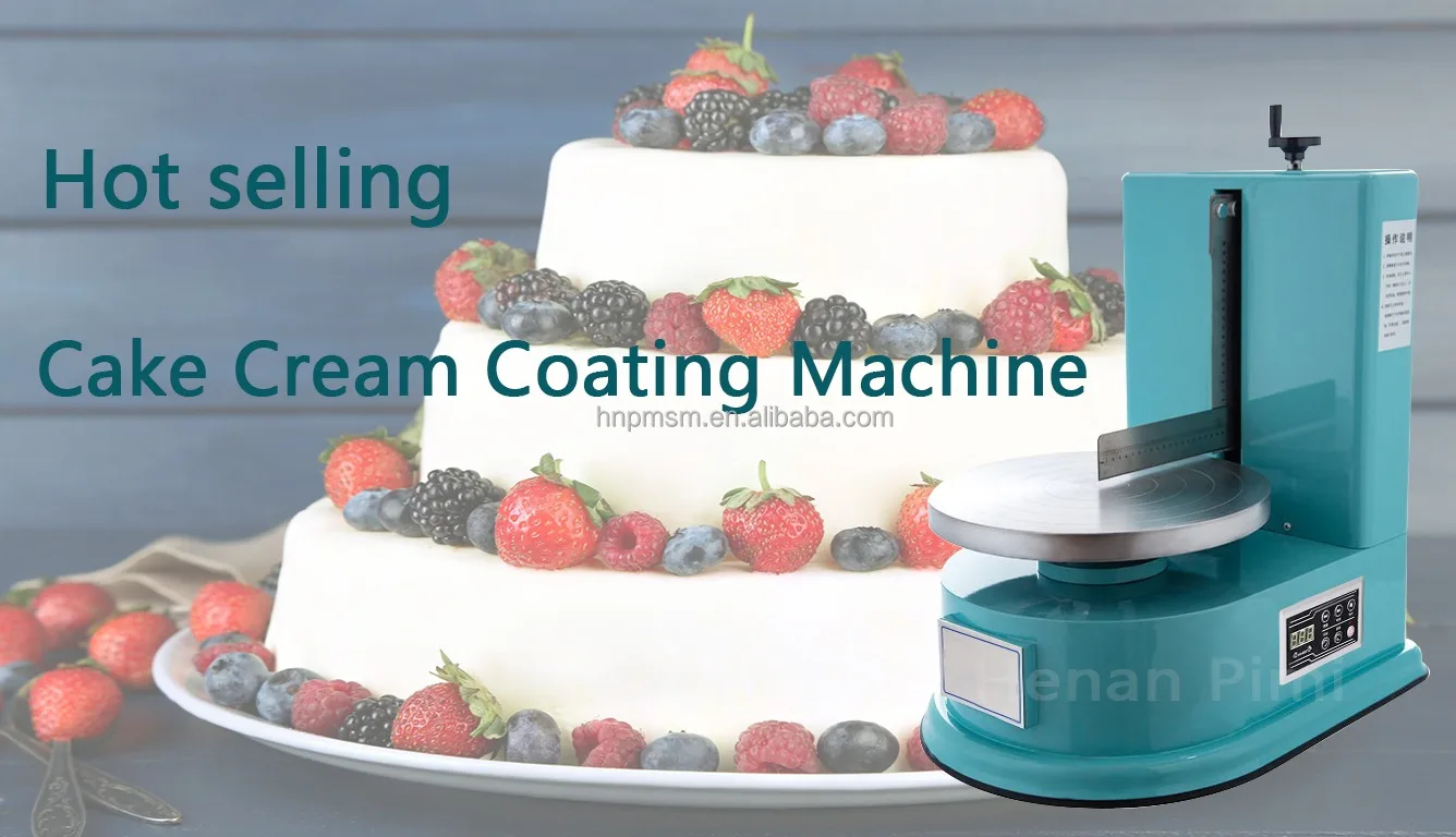 High Efficiency Desktop 8 Inch Cake Spreading Machine Easy Operation Cake Cream Coating