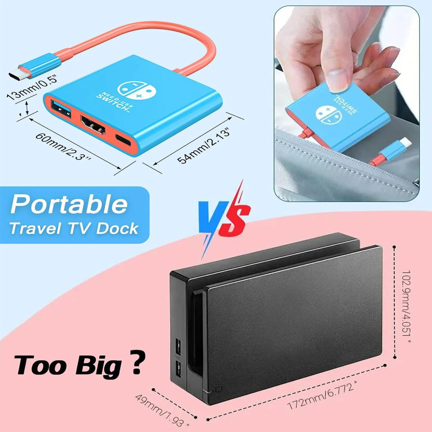If you are searching for a supplier of a product with perfect quality control and highly competitive prices, which gives you an advantage in expanding your local market, then contact us now!  Competitive suppliers of  4K/60Hz HDMI Dock for Nintendo Switch 2 for Switch2 HD Splitter 3 in 1 Port Type C Hub TV Adapter Portable Dock nintendo Switch