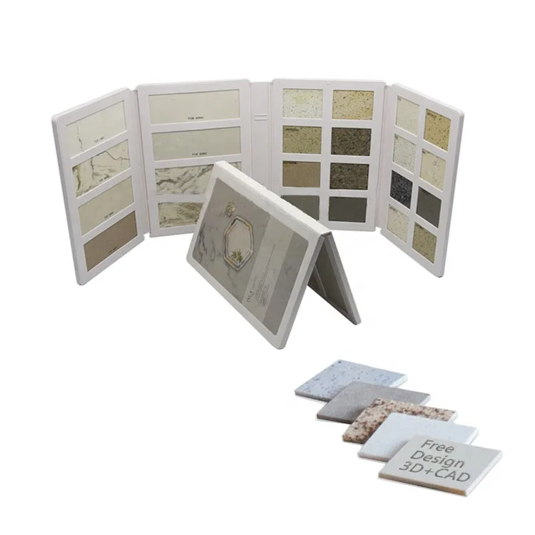 LuxeStonePro EVA Quartz Sample Catalogue Revolving Book Display Marble Card Holder Stand