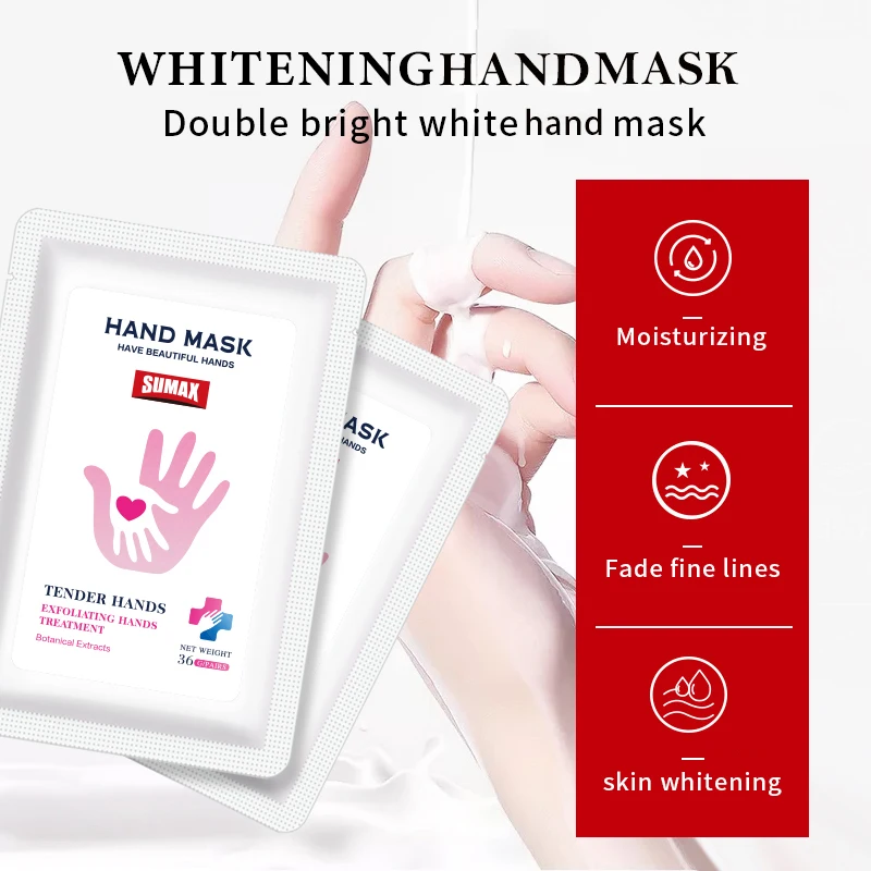 Прямая продажа с завода, Высококачественная натуральная увлажняющая отбеливающая маска для рук для сухих рук