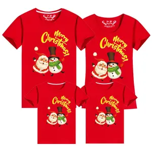 Customized Christmas Family Photo Shoot Parent-child Matching Outfit Event Santa Claus Short Sleeve Party
