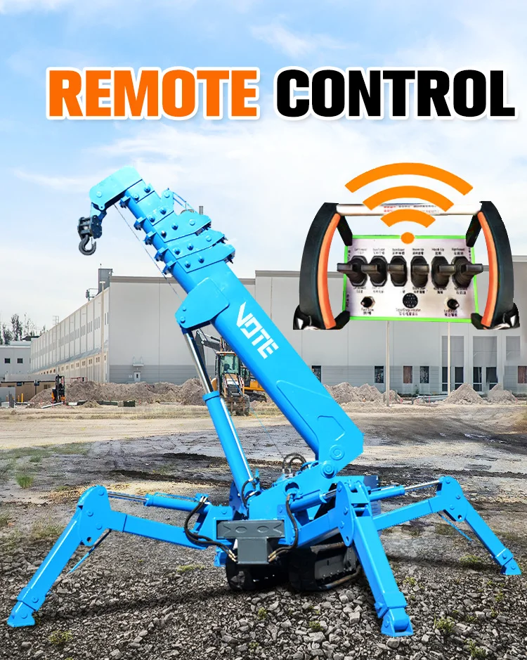 new energy spider crane crawler crane with hydraulic telescopic outriggers small crane offer Narrow work 3 5 8 ton