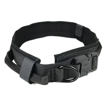 Outdoor durable tactical dog ring Large dog explosion-proof punch collar Dog Belt supplies nylon thickened collar
