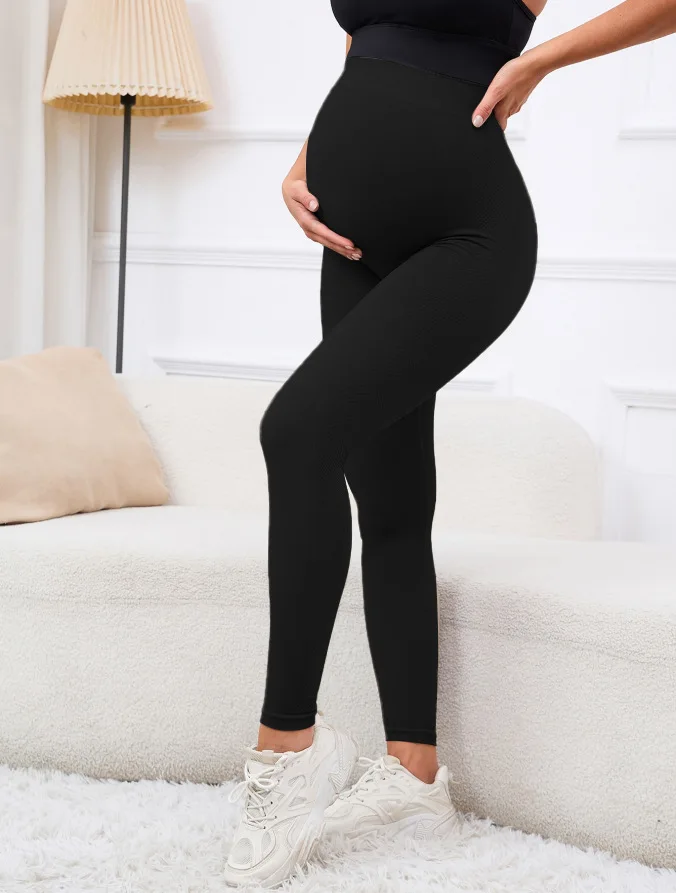 Pregnancy Yoga Gym Leggings For Womensupporting The Abdomen And High ...