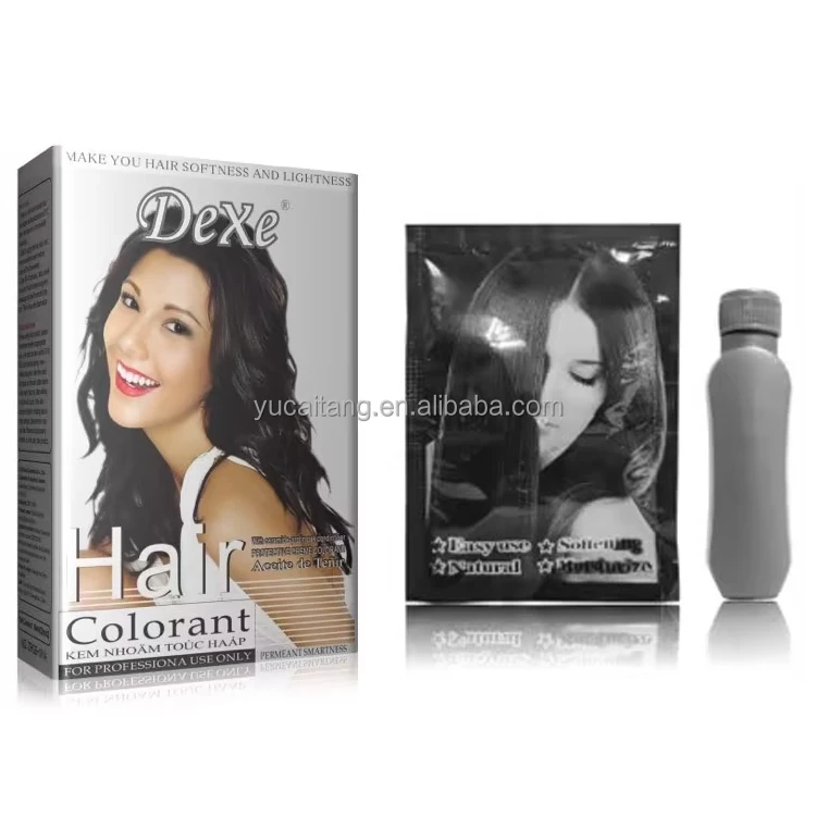 DEXE Subaru Hot Sell Permanent Black Blonde Gold Brown Hair Color Cream Speedy for Grey White Gray Hair Dye for Africa Men Women