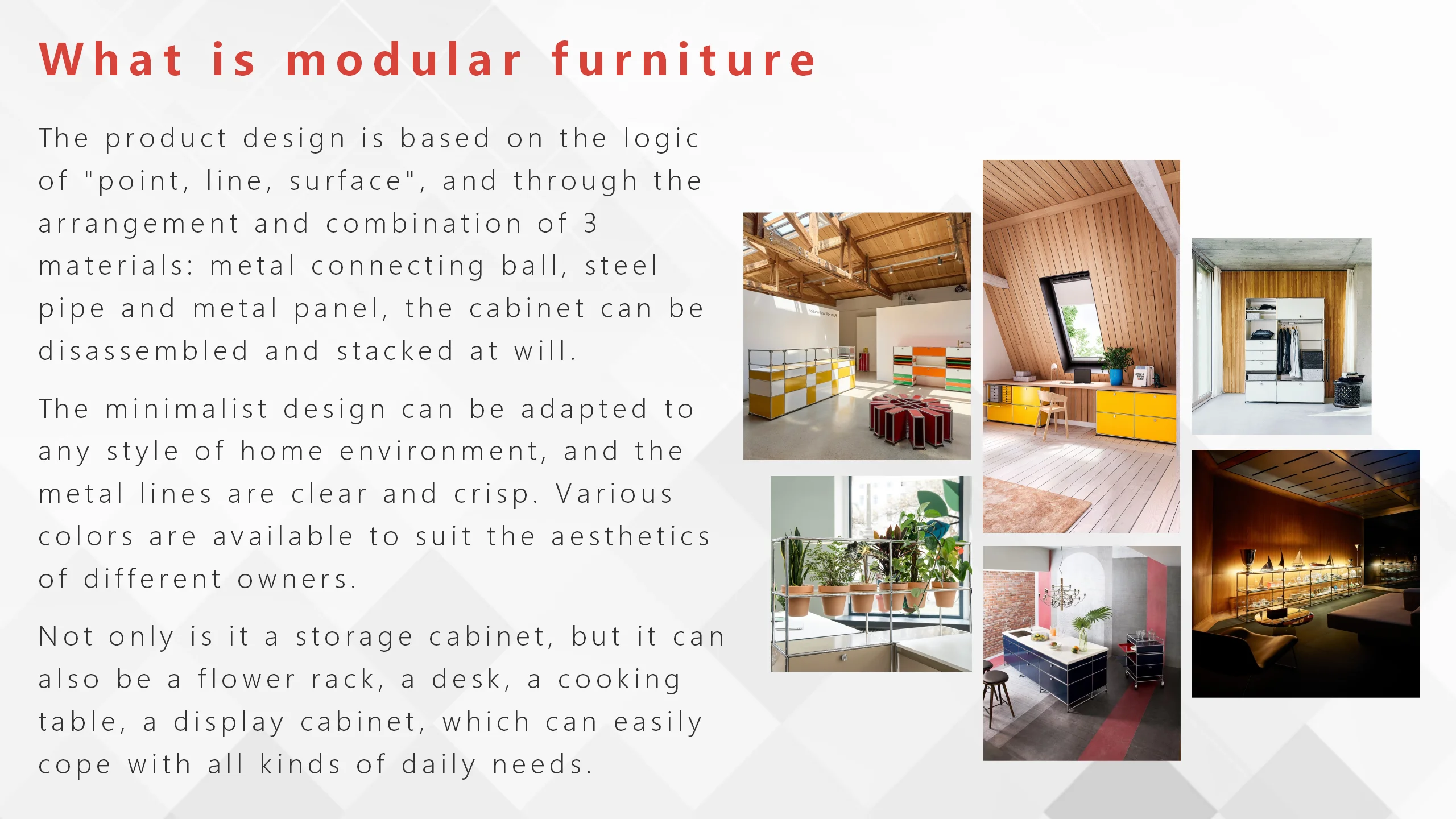Modern Nordic Design Classic Modular Furniture Metal Storage Haller 4 ...