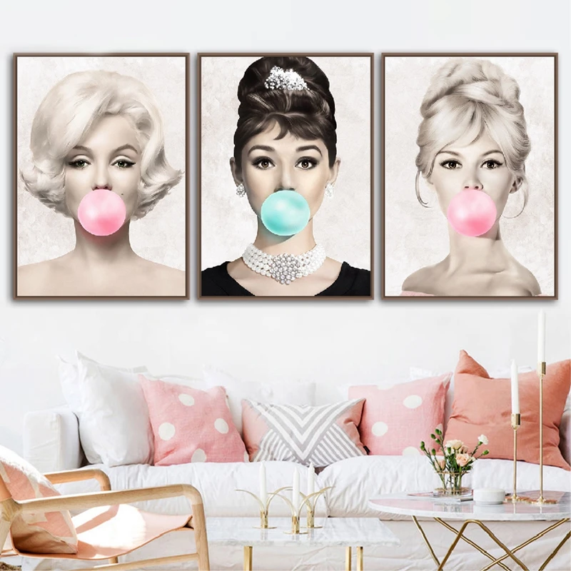 Motiv Audrey Hepburn Plakativ Fashion Abstrakt Pop Art - 4 Colors