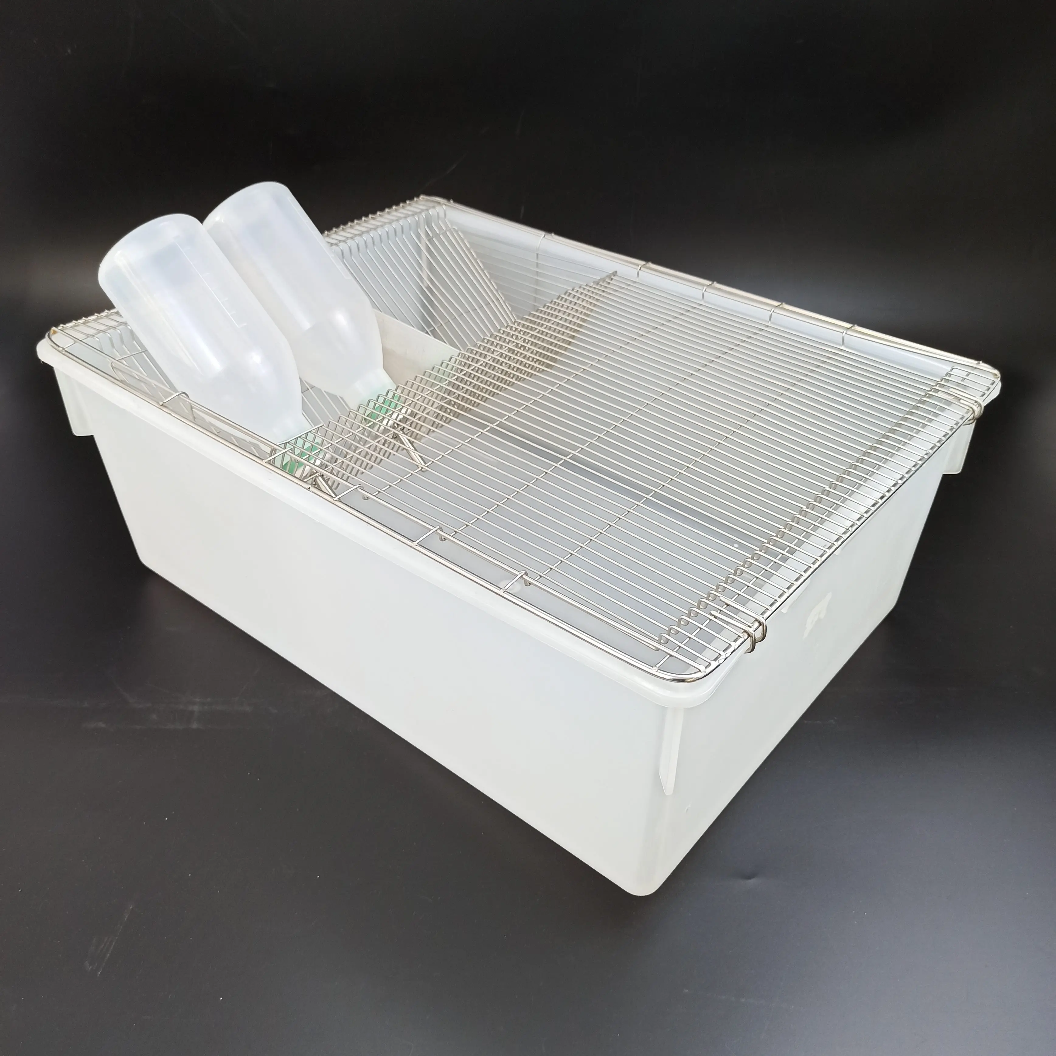 Polypropylene Pet Rat Cage with Water Bottle & Stainless