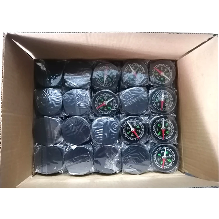 Magnetic Plastic Mini 20mm Diameter Compass for Survival Kits Camping Hiking