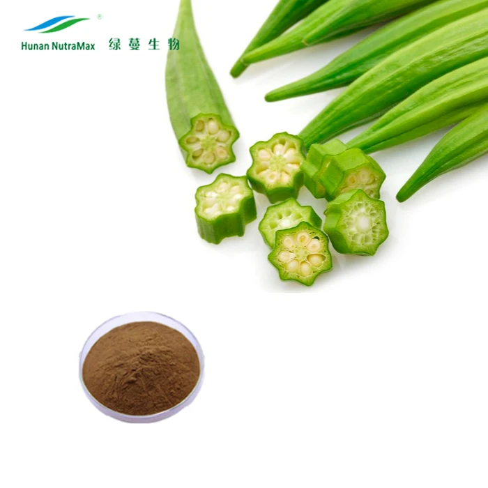 Natural Okra Extract,Skin Whitening Okra Extract Powder,Low Price Okra