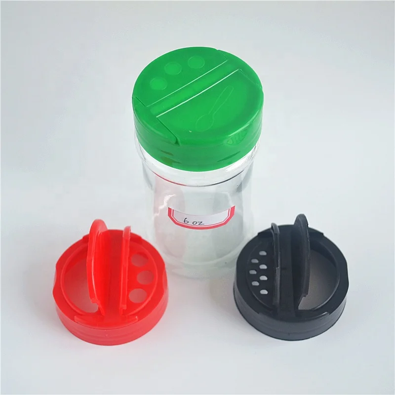 Plastic Spice Container Salt Shaker and Pepper Bottle with Flip Cap