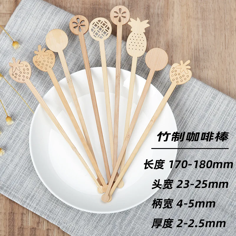 Wholesale Wooden Coffee Tea Stirrer Sticks Bamboo Coffee Stick