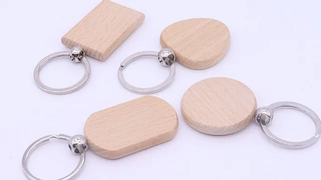 Wooden Keychain Beech Blank Logo For Personalized Diy Crafts Round Wood ...