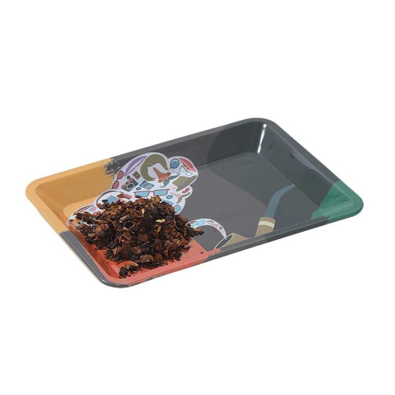 Yidou Factory Wholesale Custom Metal Serving Tray Tobacco Smoking Tray