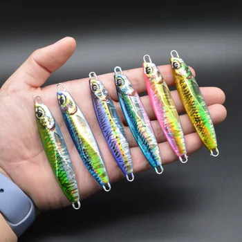 Summer 3D Printed Metal SlowJig Bait 40g 60g 80g Artificial Jigging Lure for Sea River Lake Fishing – Metal Jig – view 5