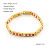 Pulsera de oro-Rojo+Blanco