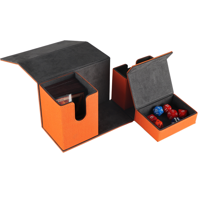 Оптовая продажа персонализированная игра Yugioh MTG Sports TCG играющая с карточками из искусственной кожи кожаная коробка для