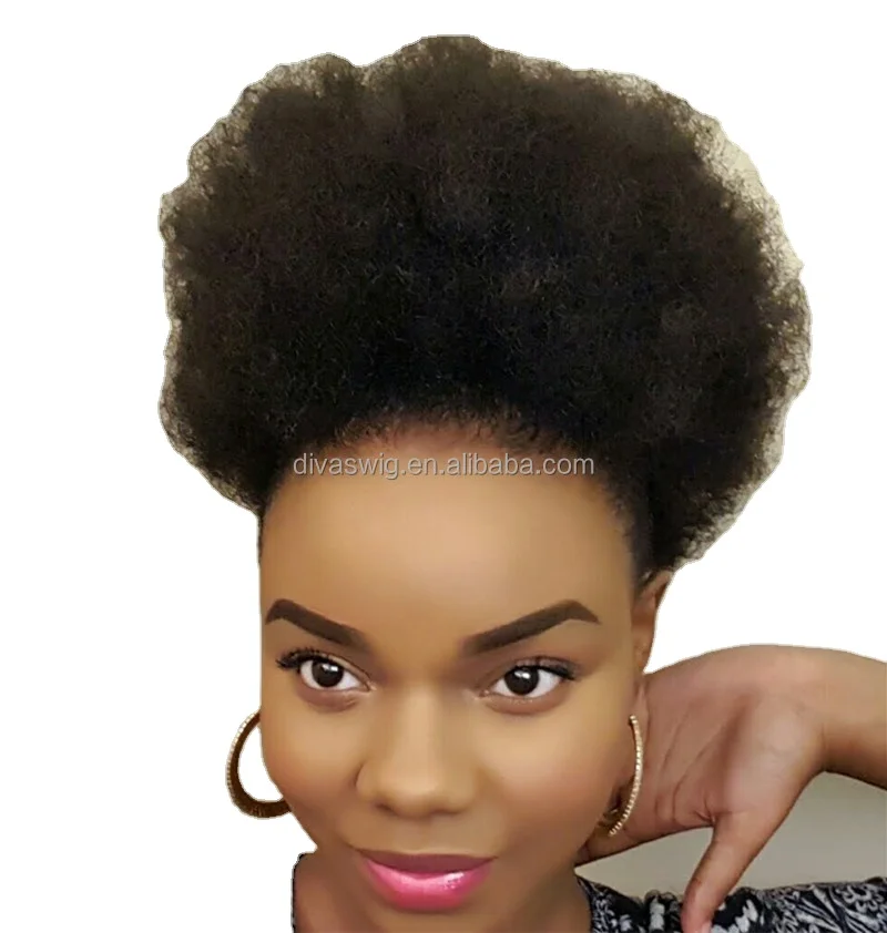natural hair afro puff
