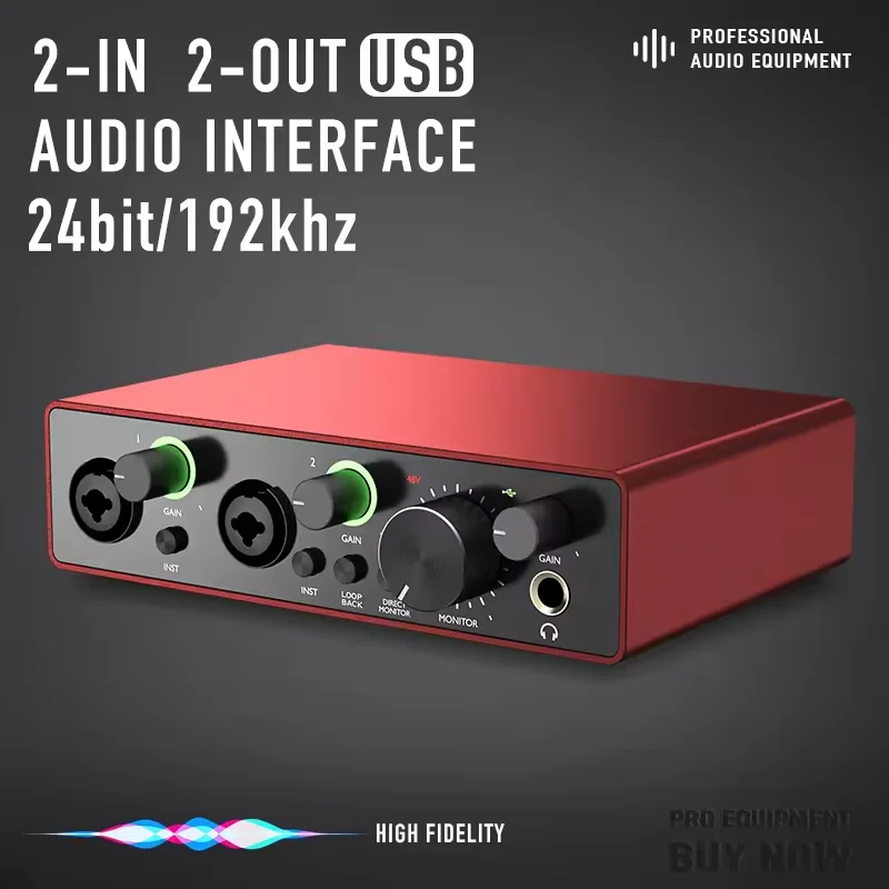 AMACEX X2 Professional Usb Audio Interface Studio Recording Singing Sound Card