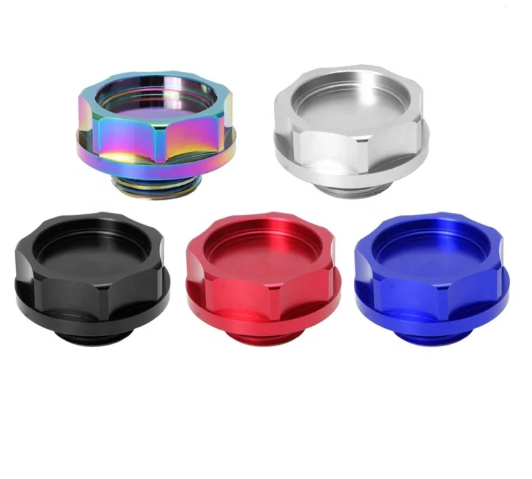 Cnc Machining Aluminum Fuel Tank Cap Engine Oil Cap Automobile Oil Cap By Customer Requirements