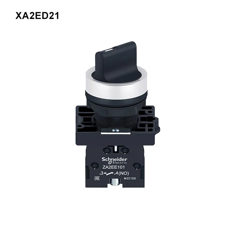 Custom Sc  hn eide r XA2ED21 Pneumatic Power Switch Three-Speed Selector with Short & Long Handle Self-Locking Knob Device