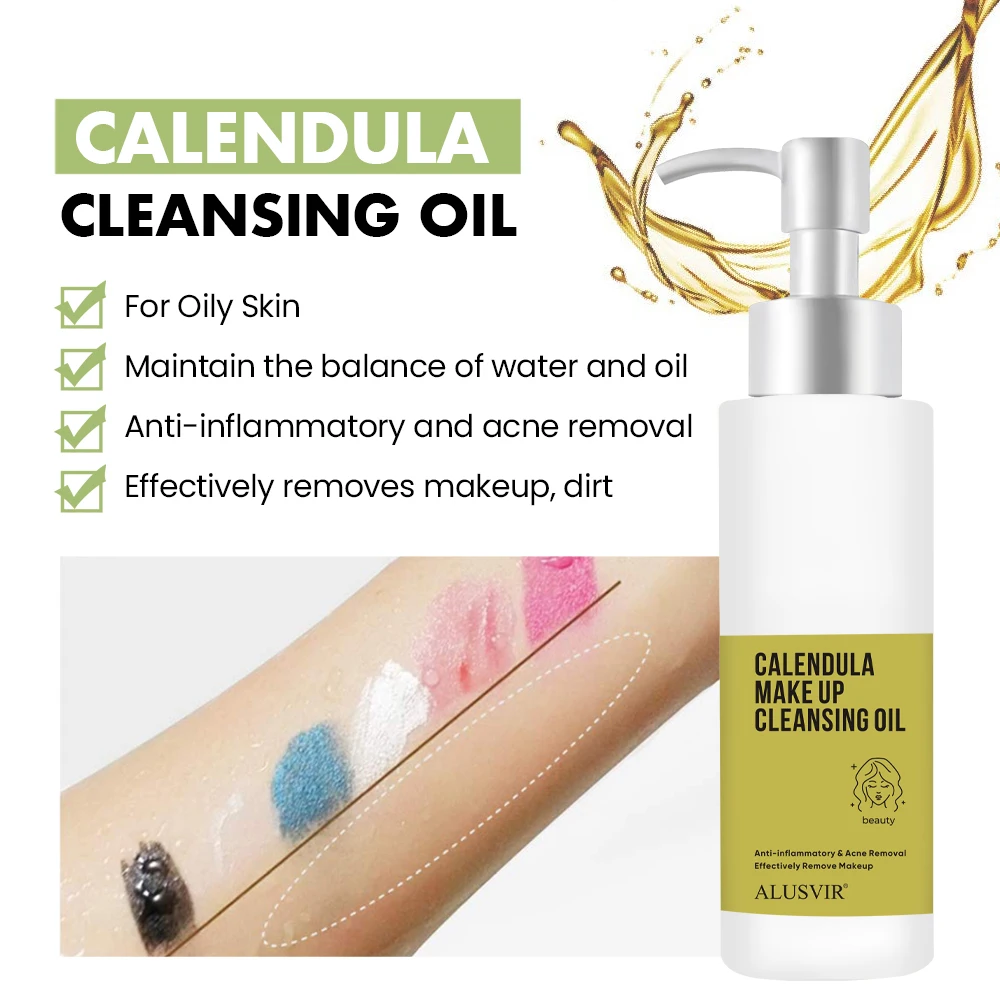 Private Label Organic Liquid Oil Makeup Remover Green Tea Pore Deep